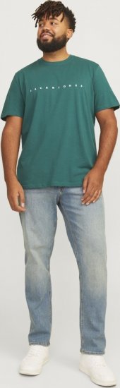 Jack & Jones STAR T-Shirt Deep Teal - Тениски - мъжки тениски големи размери