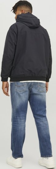 Jack & Jones RUSH SOLID Bomber Jacket with Hood Black - Якета - мъжки якета големи размери