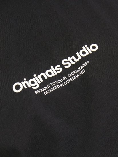 Jack & Jones ESTERBRO T-Shirt Black - Тениски - мъжки тениски големи размери
