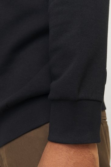 Jack & Jones 2 COL LOGO Hoodie Black - Суичъри & cуичъри с качулка - мъжки суичъри големи размери