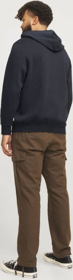 Jack & Jones 2 COL LOGO Hoodie Dark Navy - Суичъри & cуичъри с качулка - мъжки суичъри големи размери