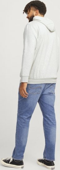 Jack & Jones 2 COL LOGO Hoodie White Melange - Суичъри & cуичъри с качулка - мъжки суичъри големи размери