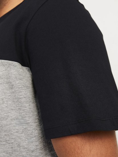 Jack & Jones LEGACY BLOCKING T-Shirt Black - Тениски - мъжки тениски големи размери