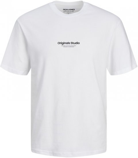 Jack & Jones ESTERBRO T-Shirt Bright White - Тениски - мъжки тениски големи размери