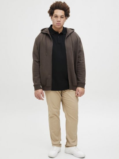 Jack & Jones AUSTIN CLASSIC Polo Black - Поло тениски - мъжки тениски с яка големи размери