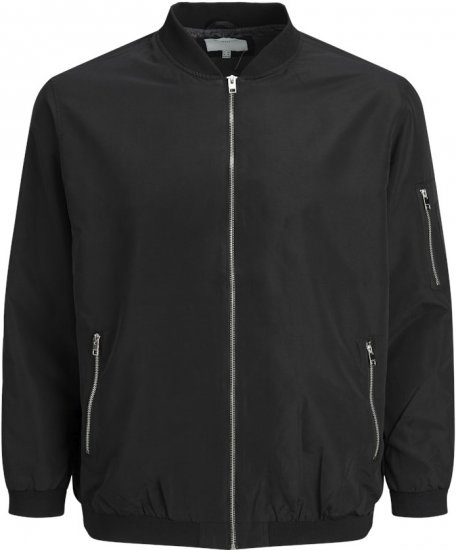 Jack & Jones RUSH Bomber Jacket Black - Якета - мъжки якета големи размери