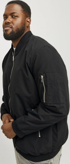 Jack & Jones RUSH Bomber Jacket Black - Якета - мъжки якета големи размери
