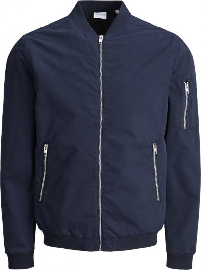 Jack & Jones RUSH Bomber Jacket Navy Blazer - Якета - мъжки якета големи размери