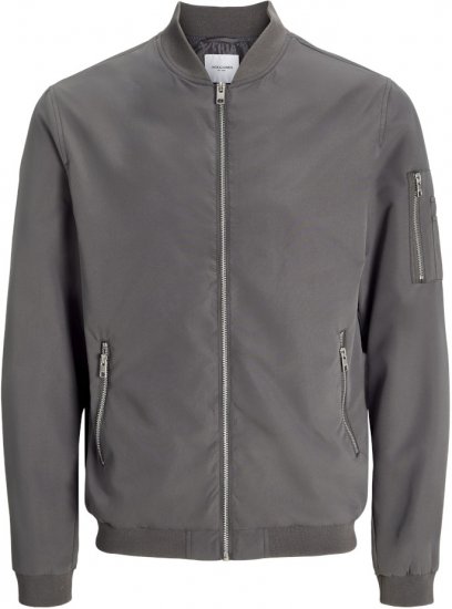 Jack & Jones RUSH Bomber Jacket Grey - Якета - мъжки якета големи размери