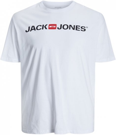 Jack & Jones JJECORP LOGO T-Shirt White - Тениски - мъжки тениски големи размери