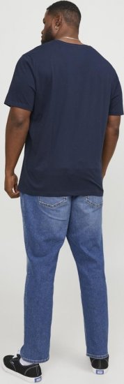 Jack & Jones Corp Logo Crew Neck T-Shirt Navy Blazer - Тениски - мъжки тениски големи размери