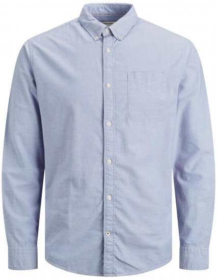 Jack & Jones OXFORD LS Shirt Cashmere Blue - Ризи - мъжки ризи големи размери