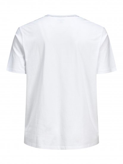 Jack & Jones Rocto T-shirt White - Тениски - мъжки тениски големи размери