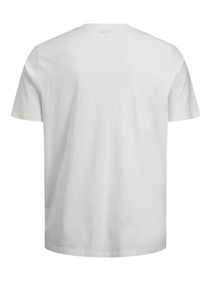 Jack & Jones JJELOGO TEE White - Тениски - мъжки тениски големи размери