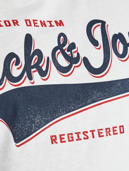 Jack & Jones JJELOGO TEE White - Тениски - мъжки тениски големи размери