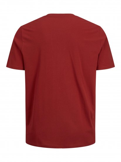 Jack & Jones JJELOGO TEE Red - Тениски - мъжки тениски големи размери