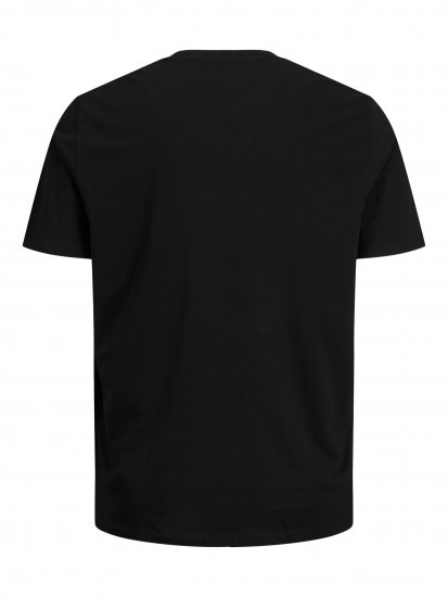 Jack & Jones JJELOGO TEE Black - Тениски - мъжки тениски големи размери