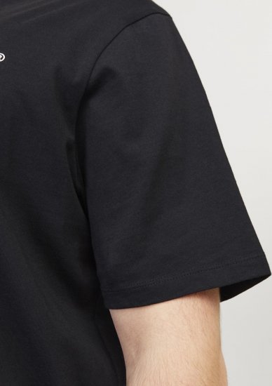 Jack & Jones Corp Logo Crew Neck T-Shirt Black - Тениски - мъжки тениски големи размери