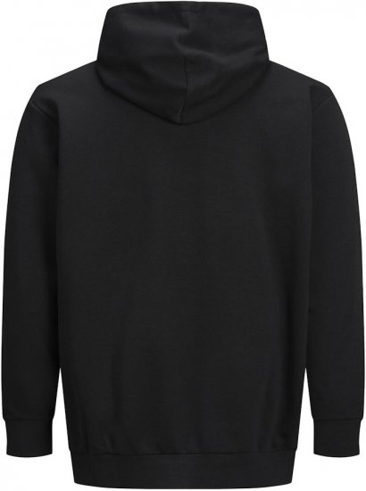 Jack & Jones CORP LOGO Large Print Hoodie Black - Суичъри & cуичъри с качулка - мъжки суичъри големи размери