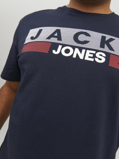 Jack & Jones CORP Logo T-Shirt Navy/PLAY 4 - Тениски - мъжки тениски големи размери