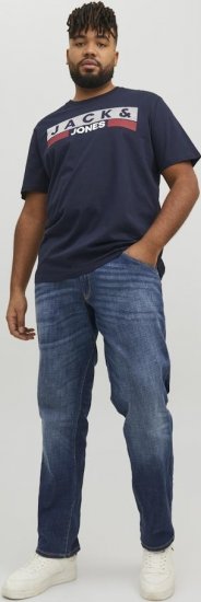 Jack & Jones CORP Logo T-Shirt Navy/PLAY 4 - Тениски - мъжки тениски големи размери
