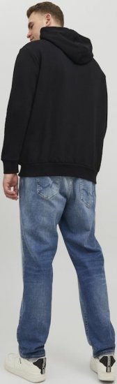 Jack & Jones CORP LOGO PLAY 4 Print Hoodie Black - Суичъри & cуичъри с качулка - мъжки суичъри големи размери