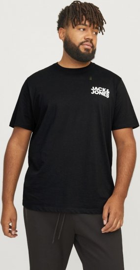 Jack & Jones CORP Logo T-Shirt Black - Тениски - мъжки тениски големи размери