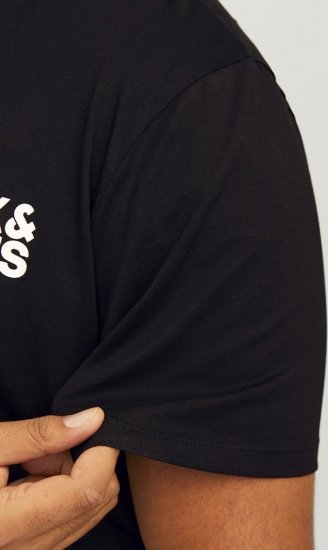 Jack & Jones CORP Logo T-Shirt Black - Тениски - мъжки тениски големи размери