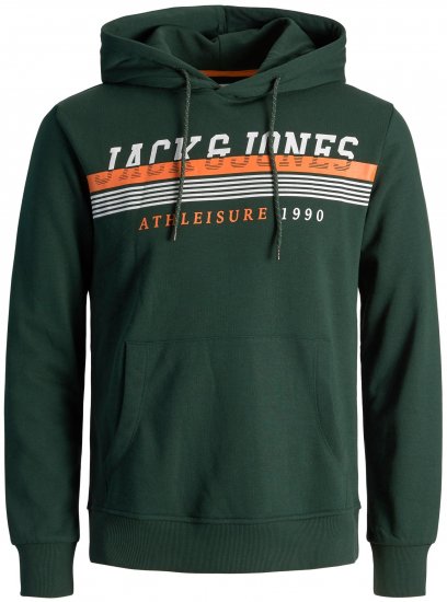 Jack & Jones JJIRON Hoodie Green - Суичъри & cуичъри с качулка - мъжки суичъри големи размери