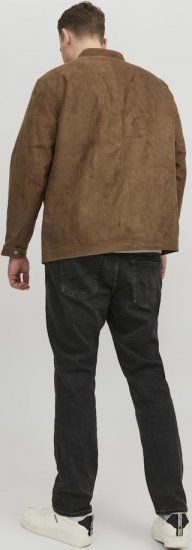 Jack & Jones Rocky Urban Rider Leather Jacket Brown - Якета - мъжки якета големи размери