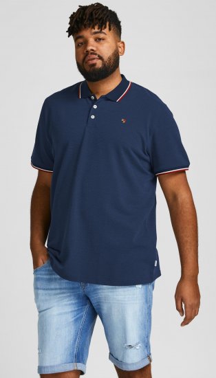 Jack & Jones JPRWINBLU Poloshirt Navy Blazer - Поло тениски - мъжки тениски с яка големи размери