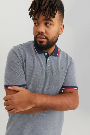 Jack & Jones JPRWINBLU Poloshirt Mood Indigo - Поло тениски - мъжки тениски с яка големи размери
