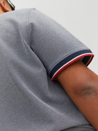 Jack & Jones JPRWINBLU Poloshirt Mood Indigo - Поло тениски - мъжки тениски с яка големи размери
