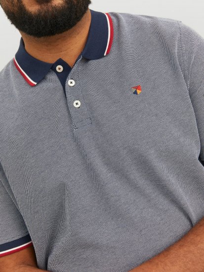 Jack & Jones JPRWINBLU Poloshirt Mood Indigo - Поло тениски - мъжки тениски с яка големи размери