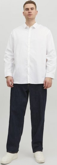 Jack & Jones CARDIFF Dress Shirt White - Ризи - мъжки ризи големи размери