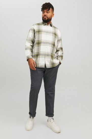 Jack & Jones JORJOSHUA Checked Shirt Dusty Olive - Ризи - мъжки ризи големи размери