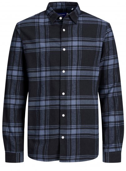 Jack & Jones JORJOSHUA Checked Shirt Navy - Ризи - мъжки ризи големи размери