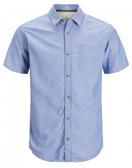 Jack & Jones JORABEL Casual Shirt Ensign Blue - Ризи - мъжки ризи големи размери