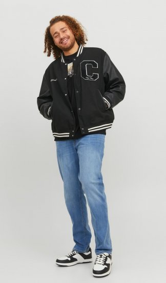 Jack & Jones JORCOLLEGE Bomber Jacket Black - Якета - мъжки якета големи размери