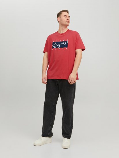 Jack & Jones JORJOSHUA T-shirt Red - Тениски - мъжки тениски големи размери