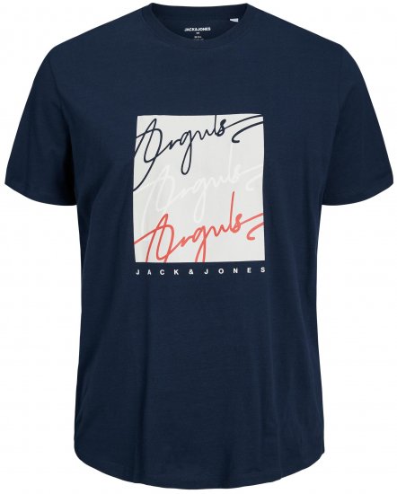Jack & Jones JORJOSHUA T-shirt Navy - Тениски - мъжки тениски големи размери