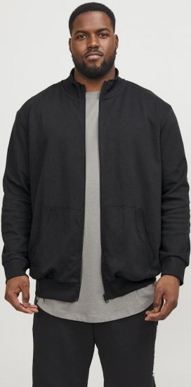 Jack & Jones PAULOS Turtleneck Zip Sweatshirt Black - Суичъри & cуичъри с качулка - мъжки суичъри големи размери