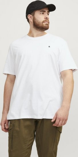 Jack & Jones PAULOS T-Shirt White - Тениски - мъжки тениски големи размери