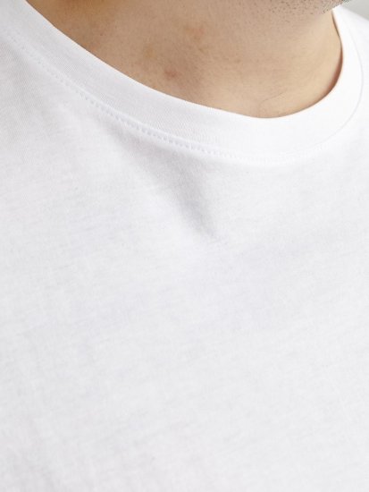 Jack & Jones PAULOS T-Shirt White - Тениски - мъжки тениски големи размери