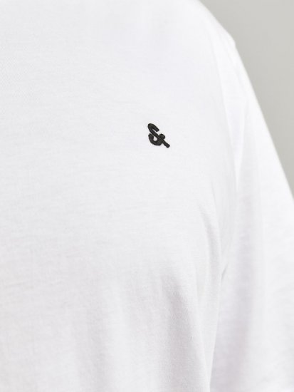 Jack & Jones PAULOS T-Shirt White - Тениски - мъжки тениски големи размери
