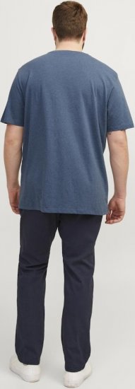 Jack & Jones PAULOS T-Shirt Denim Blue - Тениски - мъжки тениски големи размери