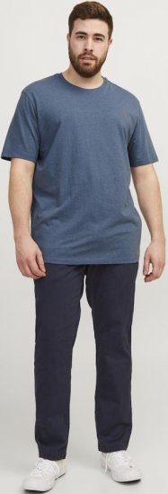 Jack & Jones PAULOS T-Shirt Denim Blue - Тениски - мъжки тениски големи размери