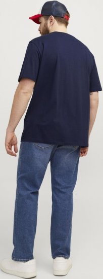 Jack & Jones PAULOS T-Shirt Navy Blazer - Тениски - мъжки тениски големи размери