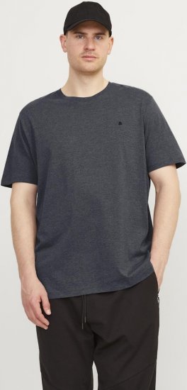 Jack & Jones PAULOS T-Shirt Dark Grey Melange - Тениски - мъжки тениски големи размери