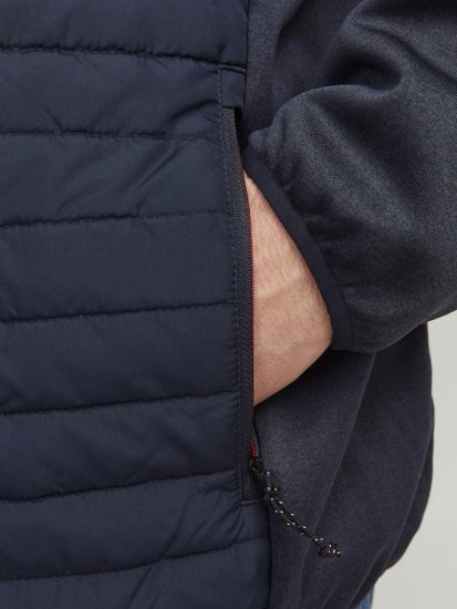 Jack & Jones MULTI SET-IN Sleeves Quilted Jacket With Collar Navy Blazer - Якета - мъжки якета големи размери